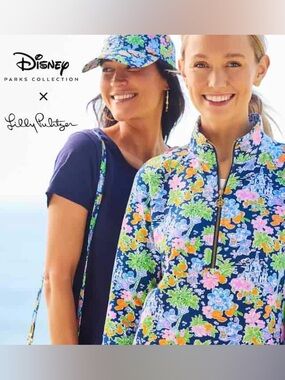 NWT Lilly Pulitzer x Disney Parks | Leona Zip-Up | Aegean Navy | M